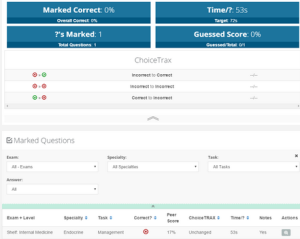 COMQUEST Marked Question Summary