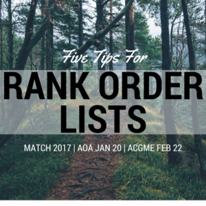 FMstudent's Give Tips for Your Rank Order Lists